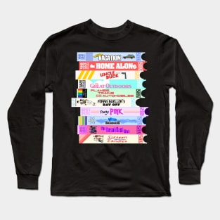 Retro 80s Movies VHS Stack Long Sleeve T-Shirt